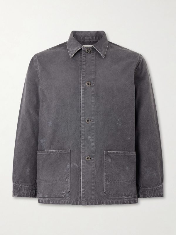 Tent Cloth Distressed Denim Chore Jacket Tent Cloth Distressed Denim Chore Jacket