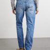 Dartford 1341-1101 Straight-Leg Distressed Selvedge Jeans - BK