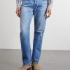 Dartford 1341-1101 Straight-Leg Distressed Selvedge Jeans - FR