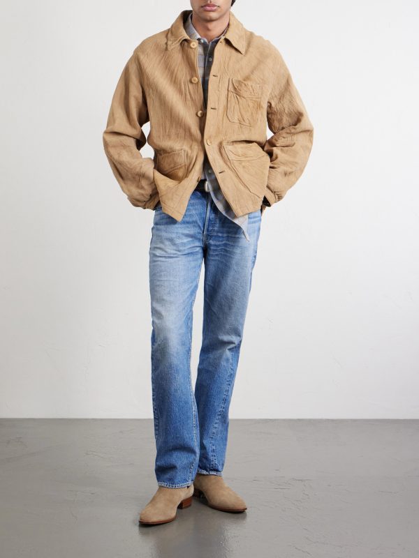 Dartford 1341-1101 Straight-Leg Distressed Selvedge Jeans - OU