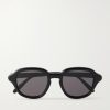 Slim Round Acetate Sunglasses
