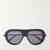 Slim Aviator-Style Acetate Sunglasses