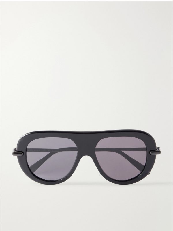 Slim Aviator-Style Acetate Sunglasses