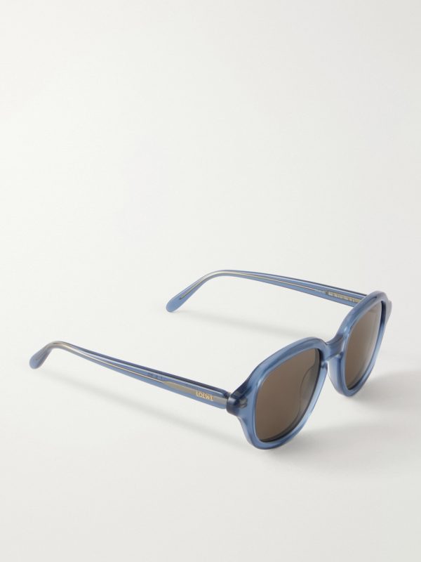 Slim Round Acetate Sunglasses - FR Slim Round Acetate Sunglasses - FR