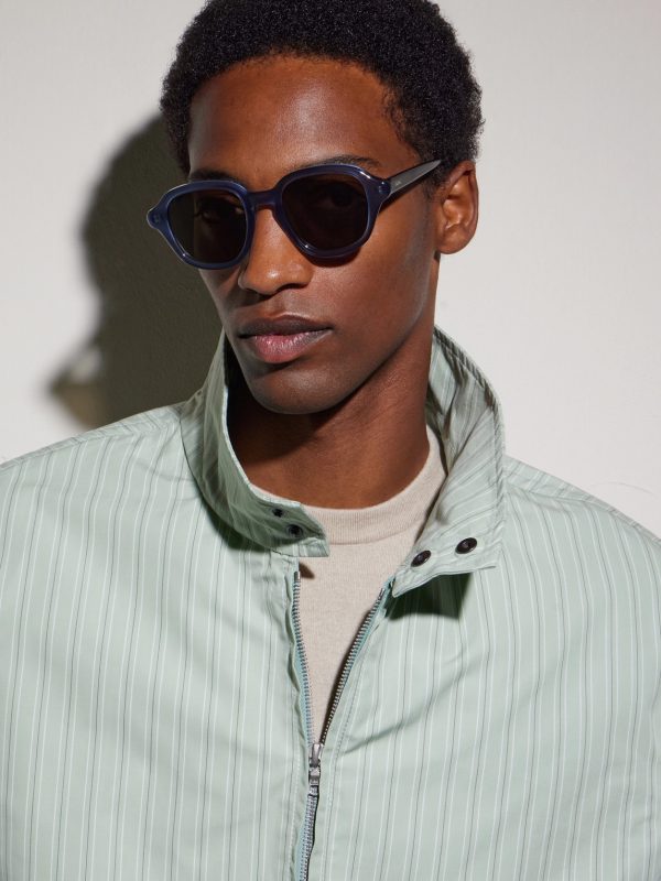 Slim Round Acetate Sunglasses - OU Slim Round Acetate Sunglasses - OU