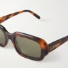 Slim Havana Rectangular Acetate Sunglasses - CU Slim Havana Rectangular Acetate Sunglasses - CU