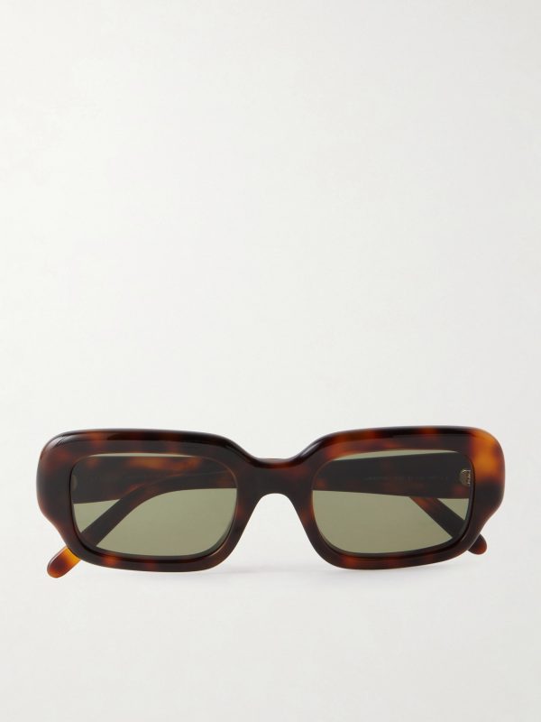 Slim Havana Rectangular Acetate Sunglasses Slim Havana Rectangular Acetate Sunglasses