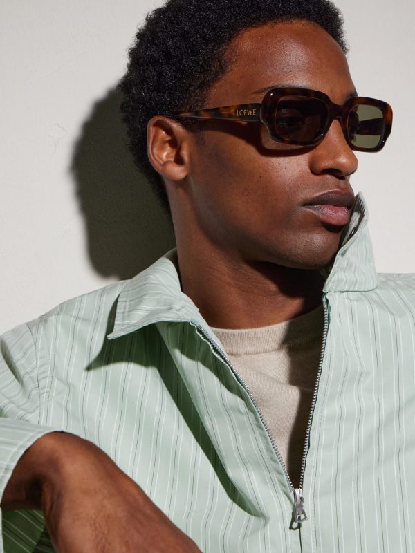 Slim Havana Rectangular Acetate Sunglasses - OU Slim Havana Rectangular Acetate Sunglasses - OU