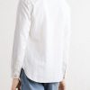 Grandad-Collar Striped Cotton Shirt - BK