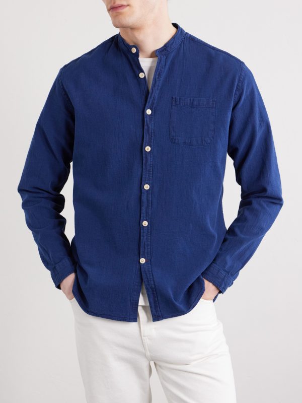 Kildale Grandad-Collar Cotton Shirt - FR