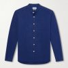 Kildale Grandad-Collar Cotton Shirt