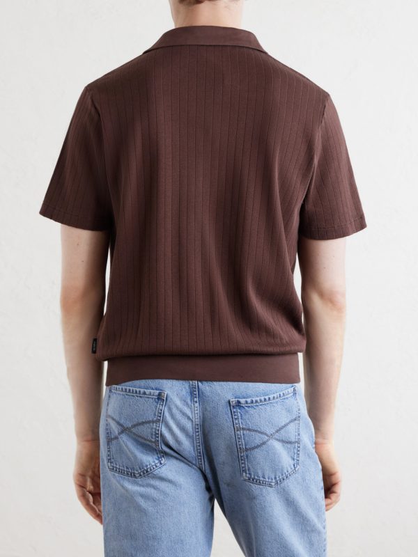 Westcott Open-Collar Organic Cotton Polo Shirt - BK