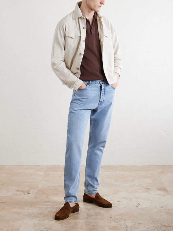 Westcott Open-Collar Organic Cotton Polo Shirt - OU
