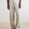 Cotton and Linen-Blend Drawstring Trousers - FR