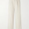 Cotton and Linen-Blend Drawstring Trousers