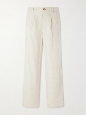 Cotton and Linen-Blend Drawstring Trousers Cotton and Linen-Blend Drawstring Trousers