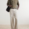 Cotton and Linen-Blend Drawstring Trousers - OU