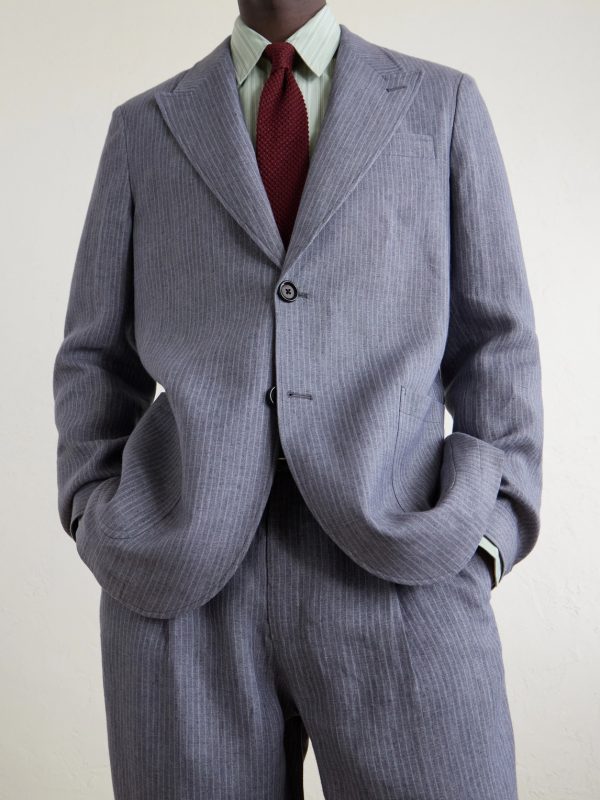 Wilkins Pinstriped Linen Suit Jacket - E1 Wilkins Pinstriped Linen Suit Jacket - E1