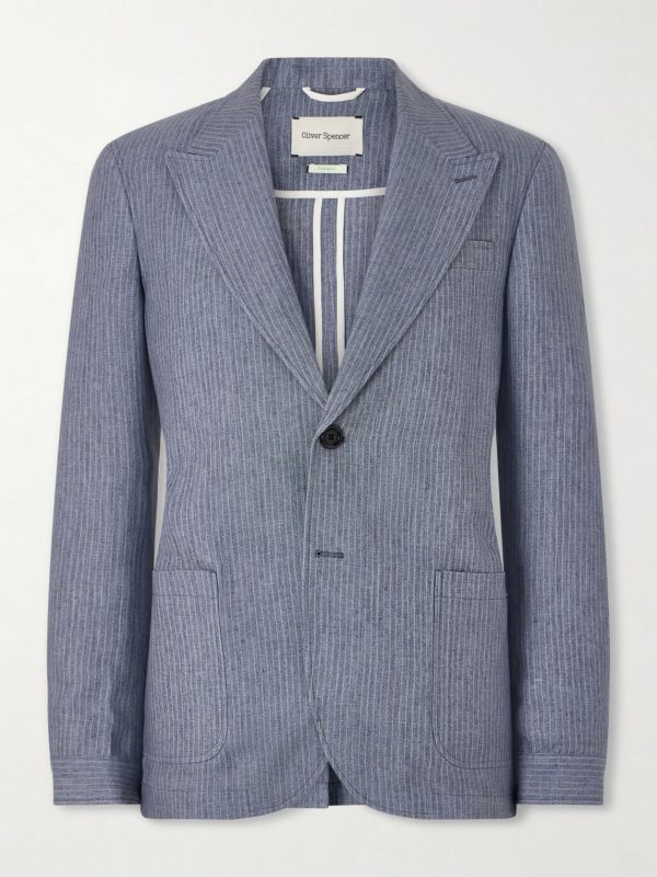 Wilkins Pinstriped Linen Suit Jacket Wilkins Pinstriped Linen Suit Jacket