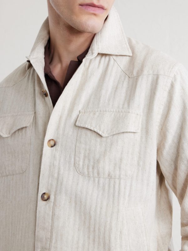 Witley Striped Cotton and Linen-Blend Jacket - CU Witley Striped Cotton and Linen-Blend Jacket - CU