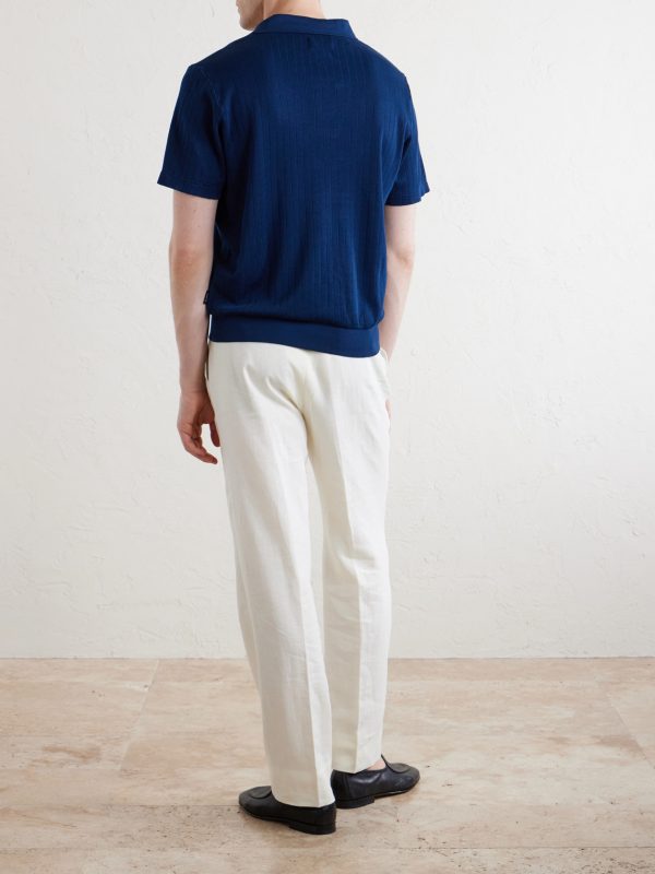 Westcott Open-Collar Organic Cotton Polo Shirt - BK Westcott Open-Collar Organic Cotton Polo Shirt - BK