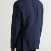 Double-Breasted Linen, Virgin Wool and Cotton-Blend Suit Jacket - BK