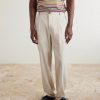 Morton Straight-Leg Pleated Cotton and Linen-Blend Trousers - BK Morton Straight-Leg Pleated Cotton and Linen-Blend Trousers - BK
