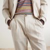 Morton Straight-Leg Pleated Cotton and Linen-Blend Trousers - CU Morton Straight-Leg Pleated Cotton and Linen-Blend Trousers - CU