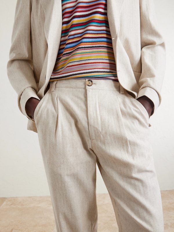 Morton Straight-Leg Pleated Cotton and Linen-Blend Trousers - CU Morton Straight-Leg Pleated Cotton and Linen-Blend Trousers - CU