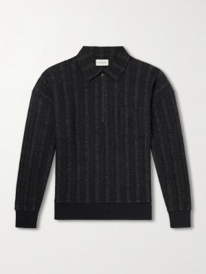 Lorimer Cotton-Blend Jacquard Half-Zip Sweater
