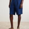 Coney Straight-Leg Pleated Linen Shorts - FR