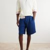 Coney Straight-Leg Pleated Linen Shorts - OU