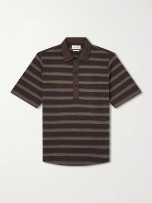 Stanfield Striped Organic Cotton Polo Shirt Stanfield Striped Organic Cotton Polo Shirt