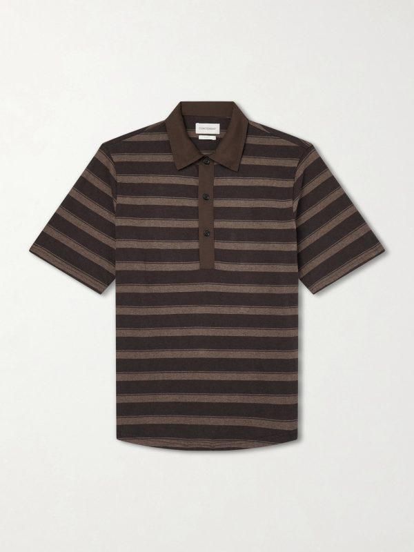 Stanfield Striped Organic Cotton Polo Shirt Stanfield Striped Organic Cotton Polo Shirt