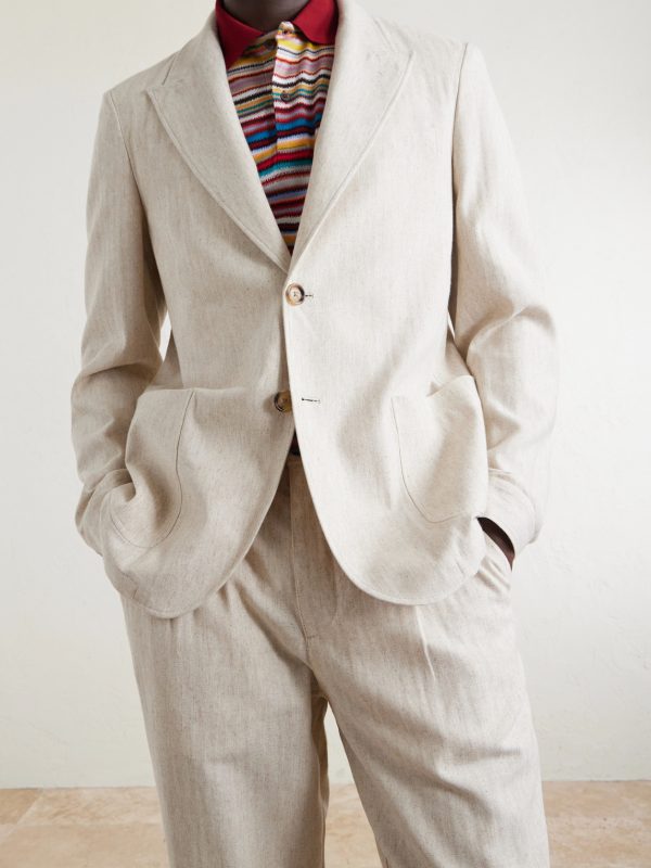 Tillman Herringbone Cotton and Linen-Blend Suit Jacket - CU