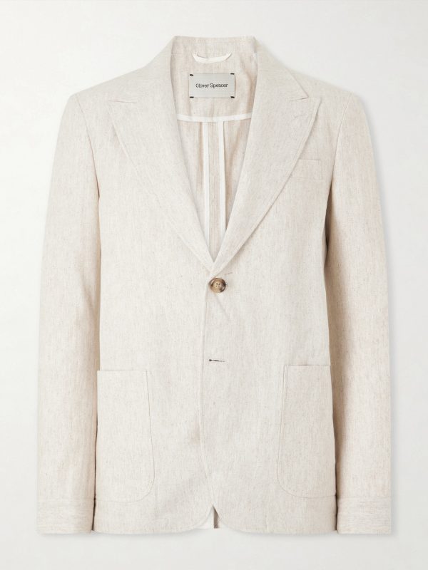 Tillman Herringbone Cotton and Linen-Blend Suit Jacket