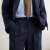 Oxford Straight-Leg Striped Linen Drawstring Trousers - CU Oxford Straight-Leg Striped Linen Drawstring Trousers - CU
