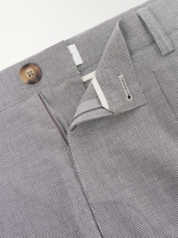 Morton Straight-Leg Pleated Checked Cotton-Blend Suit Trousers - E1