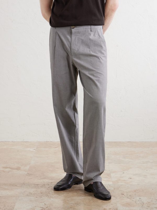 Morton Straight-Leg Pleated Checked Cotton-Blend Suit Trousers - FR