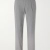 Morton Straight-Leg Pleated Checked Cotton-Blend Suit Trousers