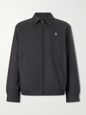 Bi-Swing Logo-Embroidered Recycled Shell Jacket Bi-Swing Logo-Embroidered Recycled Shell Jacket