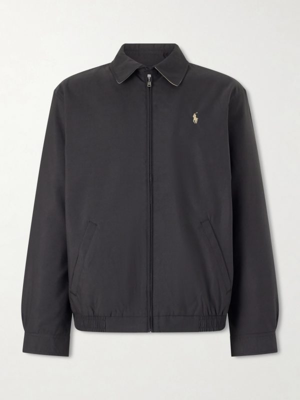 Bi-Swing Logo-Embroidered Recycled Shell Jacket Bi-Swing Logo-Embroidered Recycled Shell Jacket