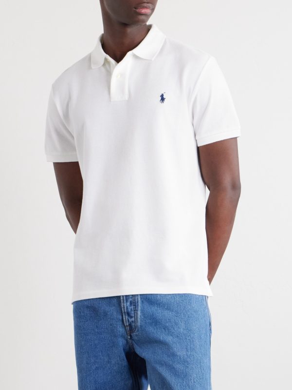 Logo-Embroidered Cotton-Piqué Polo Shirt - FR Logo-Embroidered Cotton-Piqué Polo Shirt - FR