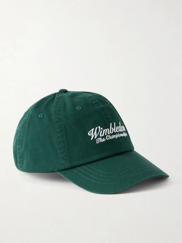 + Wimbledon Logo-Embroidered Cotton-Twill Baseball Cap + Wimbledon Logo-Embroidered Cotton-Twill Baseball Cap