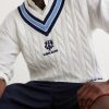 + Wimbledon Logo-Embroidered Cable-Knit Cotton Sweater Vest - CU