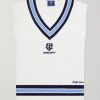 + Wimbledon Logo-Embroidered Cable-Knit Cotton Sweater Vest