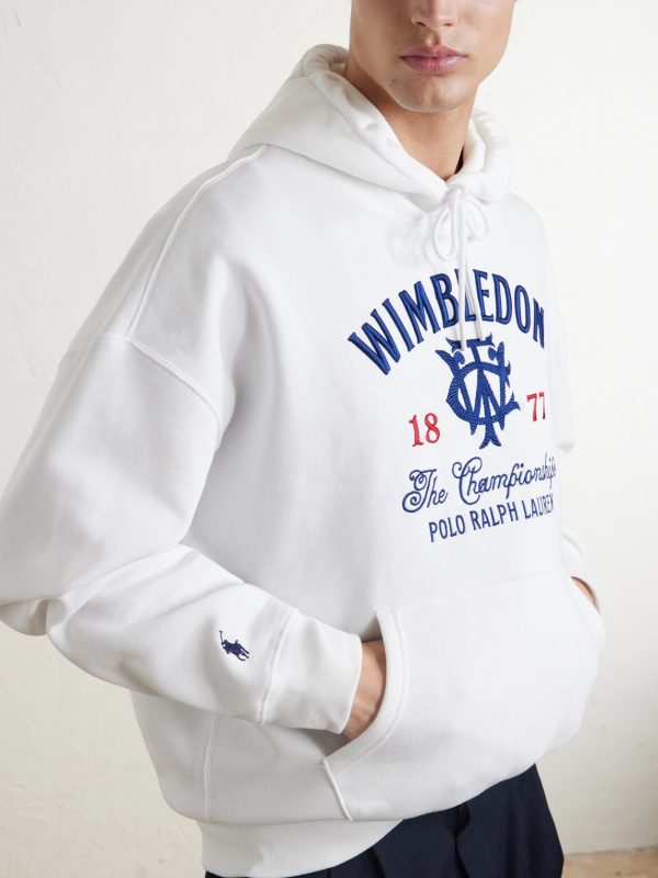 + Wimbledon Logo-Embroidered Cotton-Blend Hoodie - CU + Wimbledon Logo-Embroidered Cotton-Blend Hoodie - CU