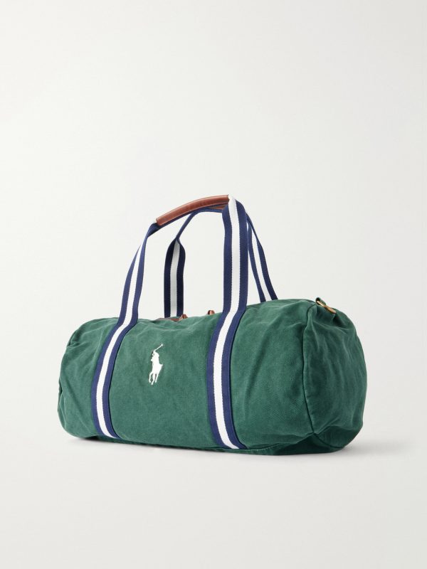 + Wimbledon Embroidered Cotton Duffle Bag - BK + Wimbledon Embroidered Cotton Duffle Bag - BK
