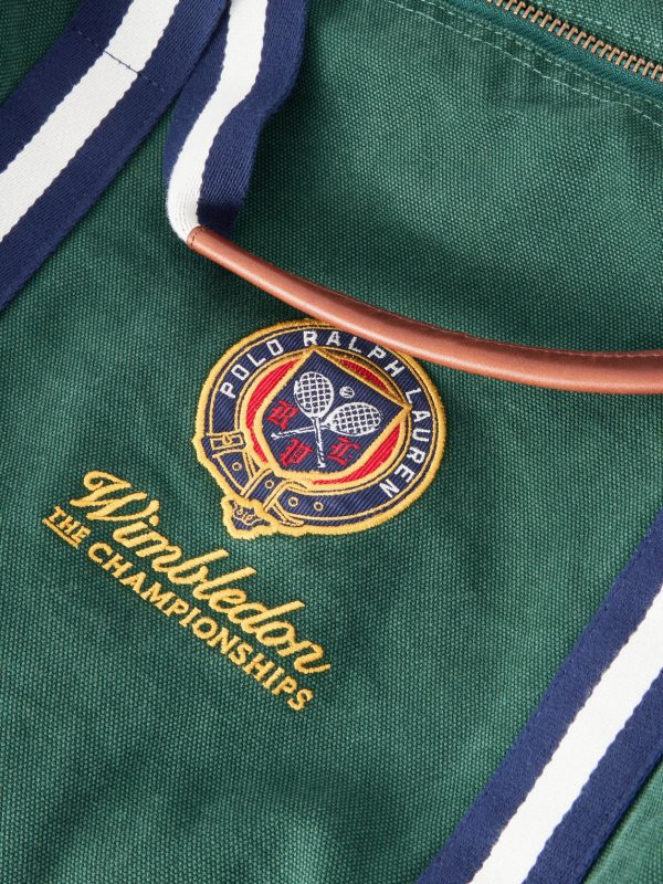 + Wimbledon Embroidered Cotton Duffle Bag - CU + Wimbledon Embroidered Cotton Duffle Bag - CU