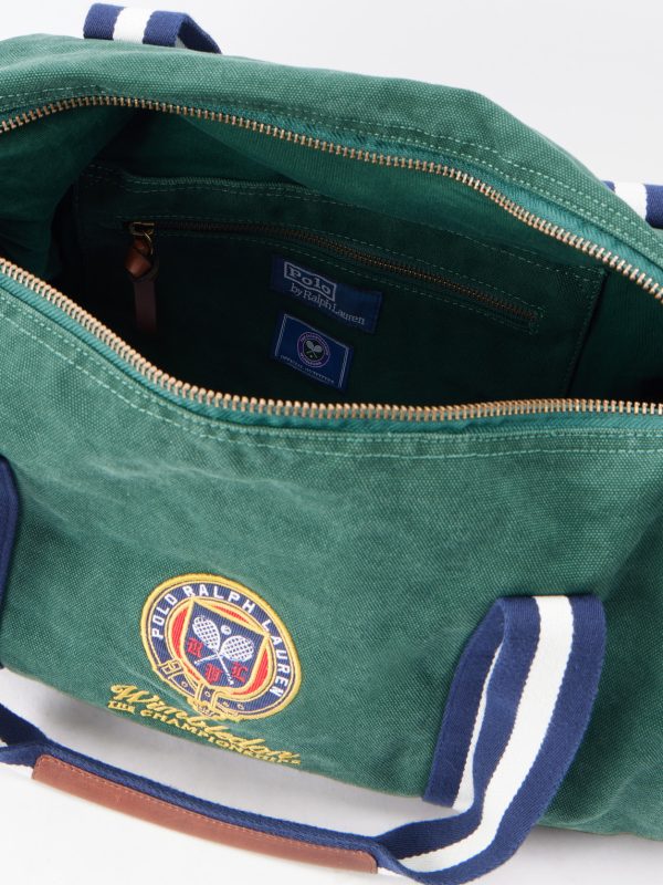 + Wimbledon Embroidered Cotton Duffle Bag - E1 + Wimbledon Embroidered Cotton Duffle Bag - E1